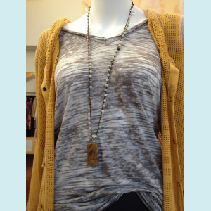 Felicia necklace with Amazonite gemstone beads